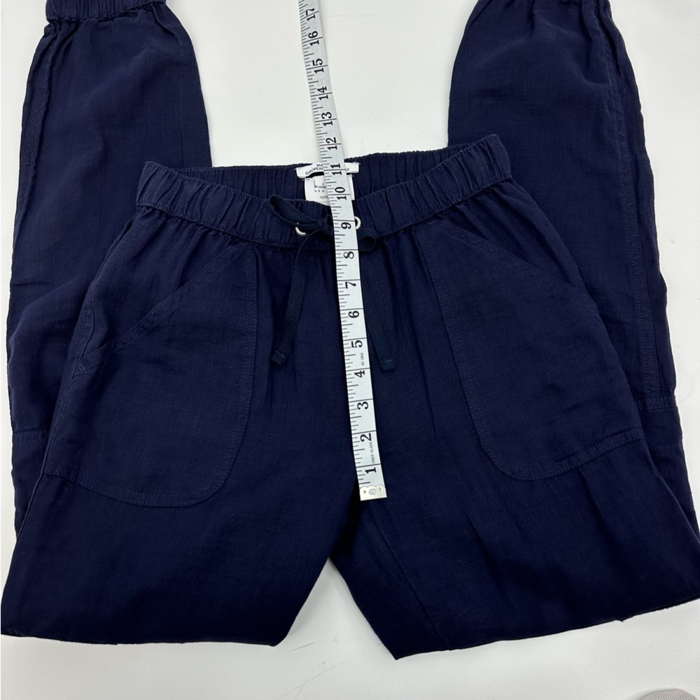 Nicole Miller Linen Navy Utility Joggers Pants XS - Picture 8 of 12